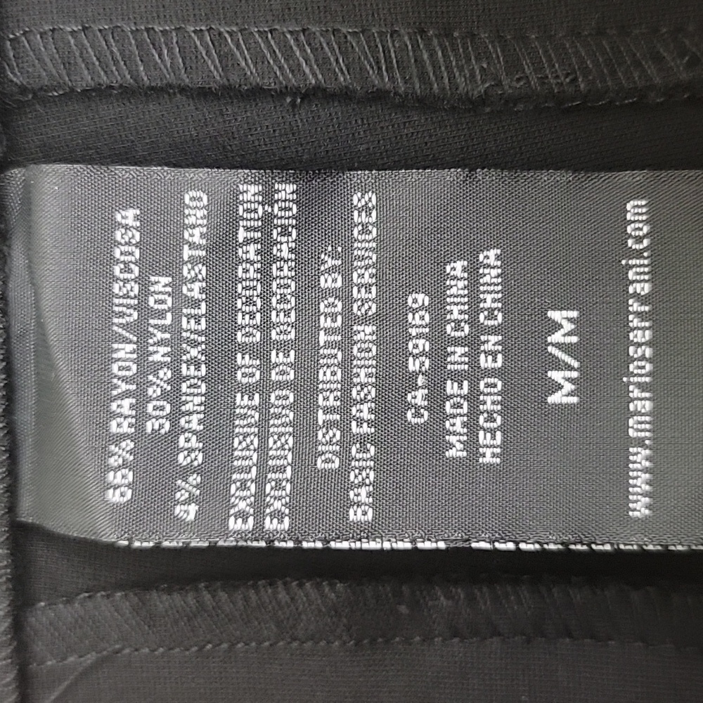 NWT Mario Serrani Black Knit Leggings Slimming High Compact Modern Fit M - Picture 15 of 16